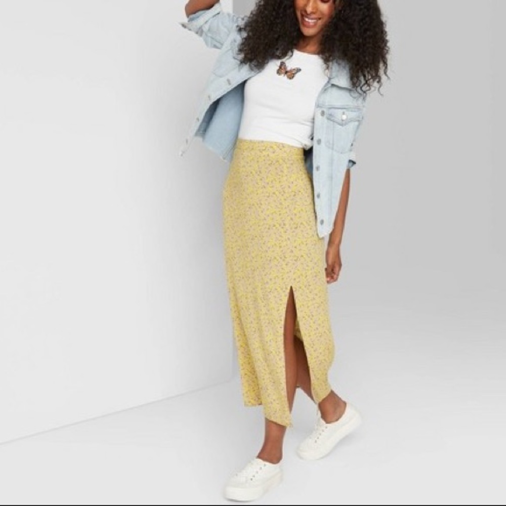 Wild Fable Floral Midi Skirt